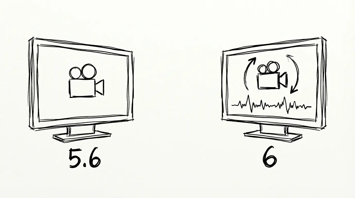 PixVerse V6 vs V5.6: 카메라 컨트롤, 오디오, 멀티샷 엔진